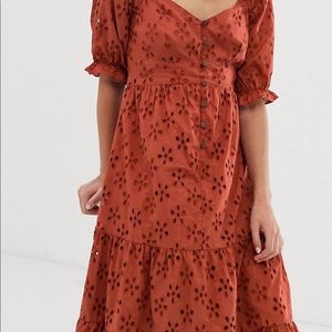 ASOS midi puff sleeve dress